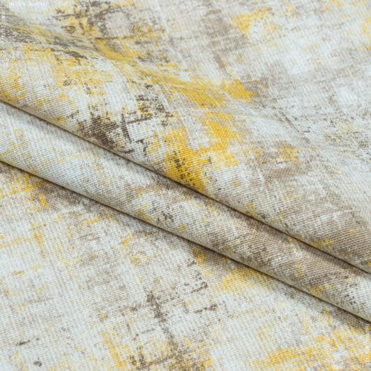 Тканини бавовняні сумішеві - Декоративна тканина панама Нагоя беж,жовтий