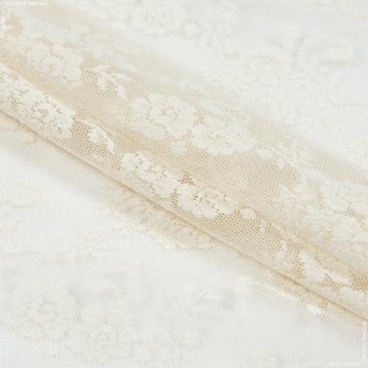 Ткани гардинные ткани - Гардинное полотно /гипюр Венус сливочный
