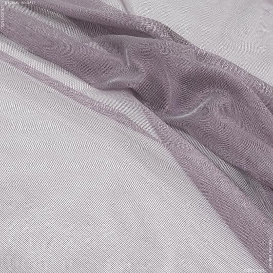 Ткани гардинные ткани - Тюль сетка блеск Анкара цвет аметист с утяжелителем