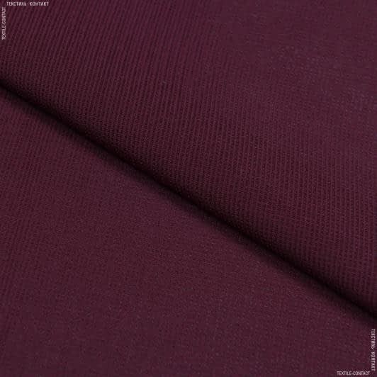Ткани для рубашек - Плательная микроклетка темно-бордовая