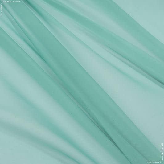 Ткани horeca - Тюль вуаль зеленая бирюза