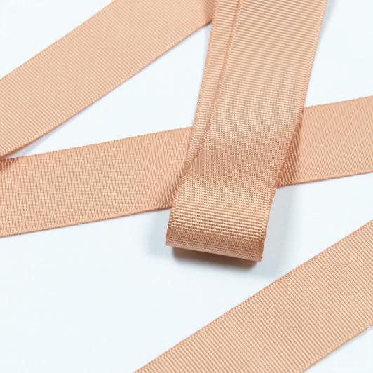 Ткани фурнитура для дома - Репсовая лента Грогрен  св. беж-розовий 31 мм