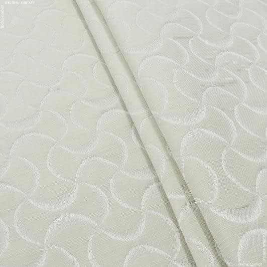 Тканини для декоративних подушок - Жакард Сеневрі абстракція крем