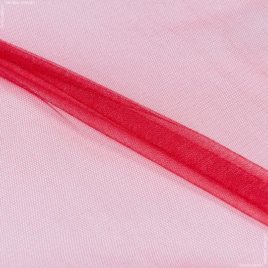 Ткани ненатуральные ткани - Фатин мягкий темно-красный