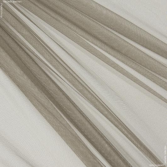 Ткани гардинные ткани - Тюль сетка  мини Грек   т.беж