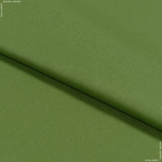 Тканини horeca - Напівпанама  ТКЧ гладкофарбована колір травянисто зелений