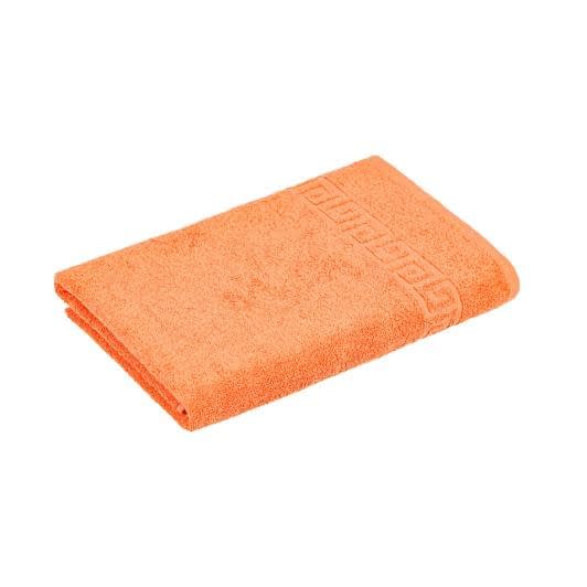 Тканини готові вироби - Рушник махровий з бордюром 100х150 помаранчевий