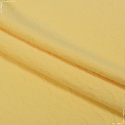 Ткани для пиджаков - Костюмная жаккард  желтый