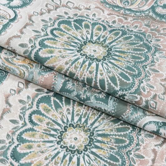 Тканини портьєрні тканини - Декоративна тканина панама Клейд/CLADYзелена бірюза