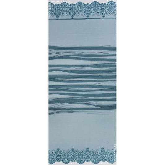 Ткани гардинные ткани - Гардинное полотно /гипюр Муза цвет аквамарин (2-х сторонний фестон)
