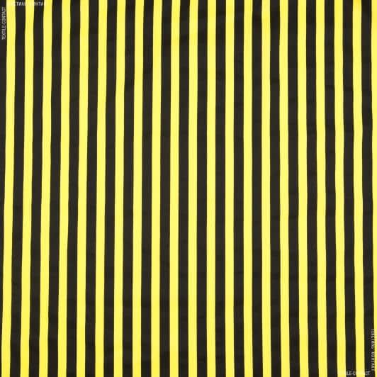 Ткани для слинга - Коттон стрейч полоска черно-желтый
