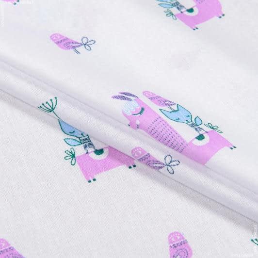 Ткани для детской одежды - Ситец 67-ТКЧ Альпака фиолетовый