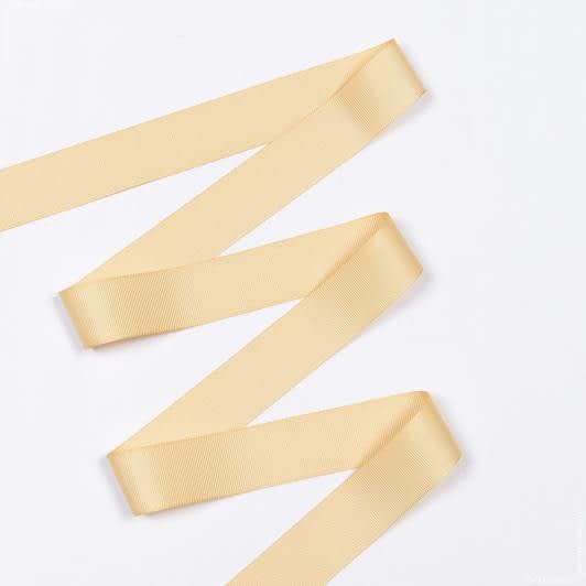 Ткани фурнитура для декоративных изделий - Репсовая лента Грогрен  цвет медовый 31 мм