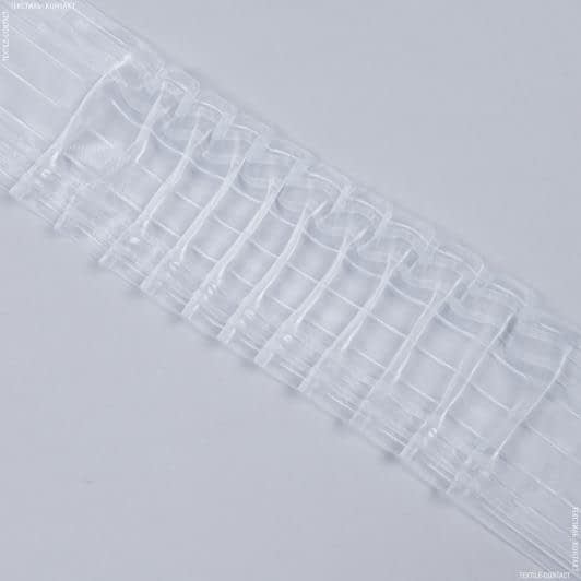 Ткани тесьма - Тесьма шторная Мультивафелька прозрачная КС-1:2 150мм±0.5мм/50м
