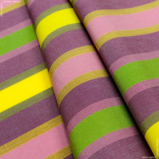 Тканини портьєрні тканини - Дралон смуга /LISTADO колір бузок, яcк.жовтий, оливка