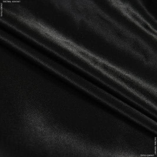 Тканини для суконь - Платтяний атлас Уранус чорний