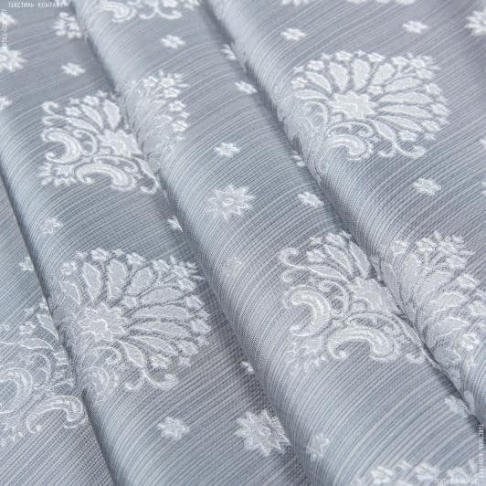 Тканини портьєрні тканини - Порт арель вензель дрібний сірий