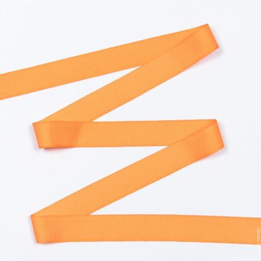 Ткани для украшения и упаковки подарков - Репсовая лента Грогрен  оранжевая 30 мм