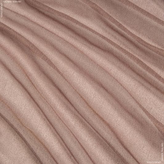 Ткани вуаль - Тюль вуаль принт мрамор  коричневый 
