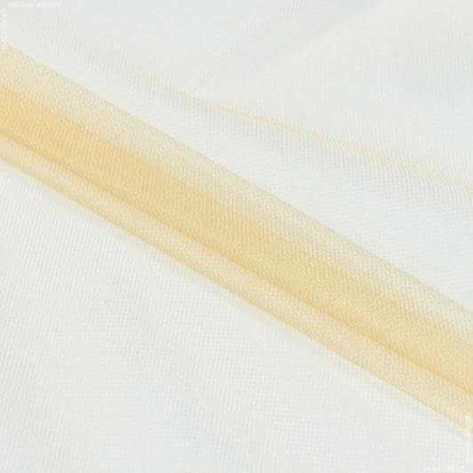 Ткани новогодние ткани - Фатин блестящий желтый