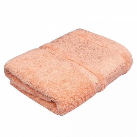 Ткани махровые полотенца - Полотенце махровое "Bamboo" оранжевое 70х140см