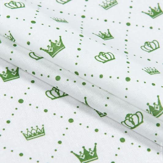 Ткани для детской одежды - Ситец 67-ТКЧ Корона зеленый