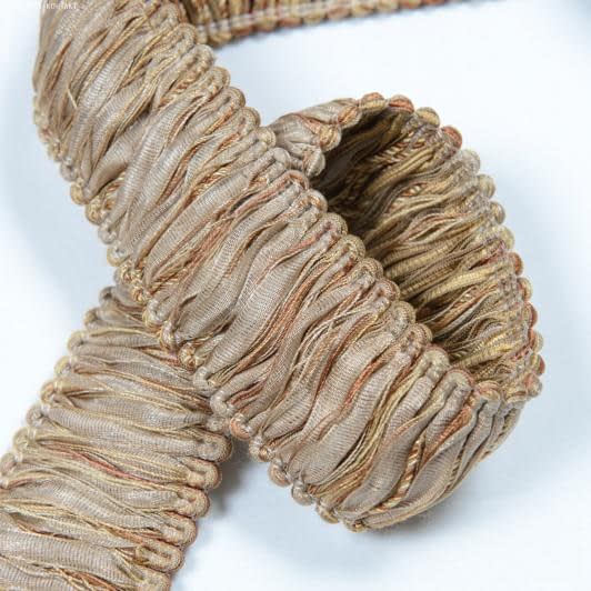 Ткани для скрапбукинга - Бахрома Имеджен органза петля карамель