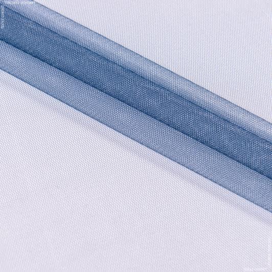 Тканини для рукоділля - Декоративна Сітка жорстка / фатин т. синя