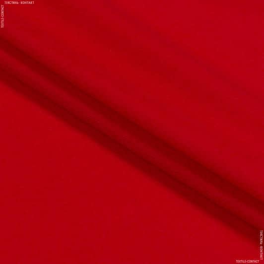 Ткани велюр/бархат - Трикотаж липучка красная