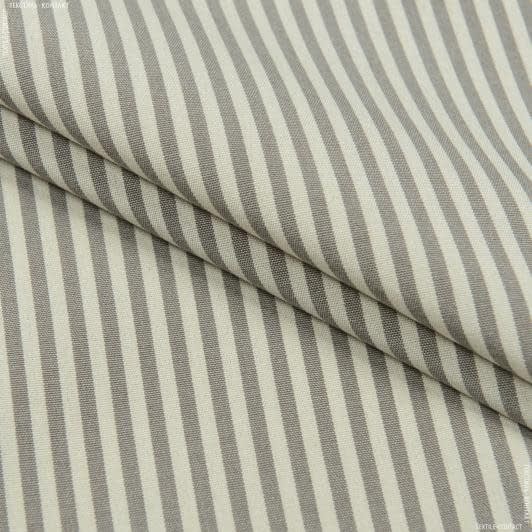 Ткани портьерные ткани - Дралон полоса мелкая /MARIO бежевая, серая