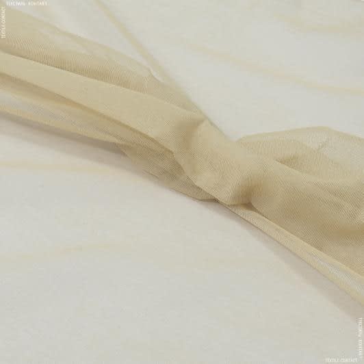 Ткани для тюли - Тюль микросетка Бюти цвет золото с утяжелителем