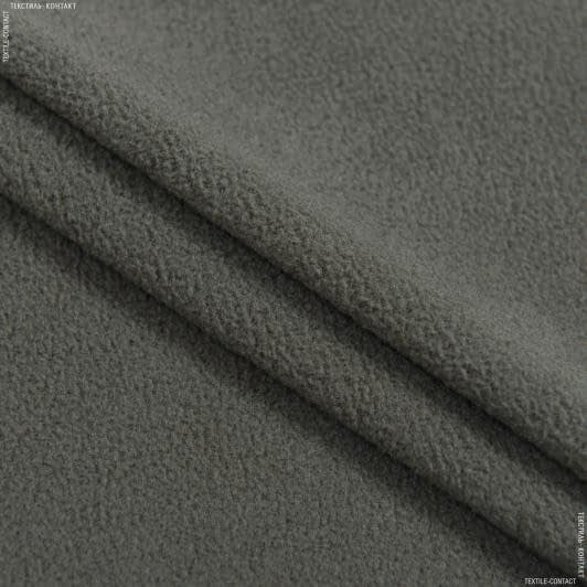 Ткани подкладочная ткань - Флис-135 подкладочный  темный хаки