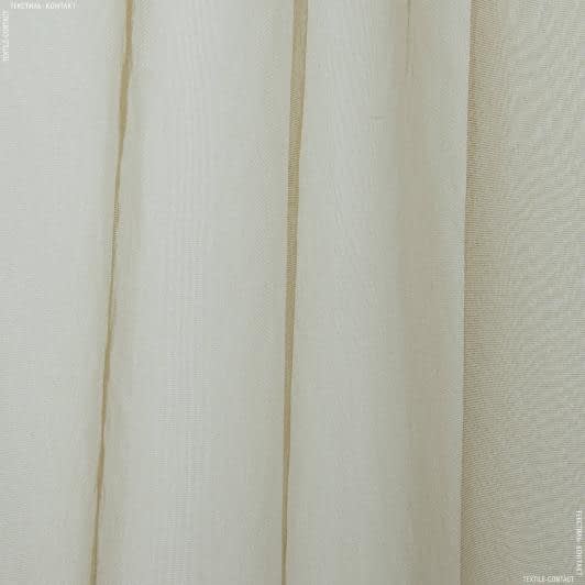 Тканини гардинні тканини - Тюль Донер-мідал колір бежево-золотий з обважнювачем