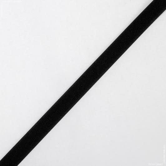 Ткани фурнитура для декора - Липучка Велкро пришивная мягкая часть черная  20мм/25м
