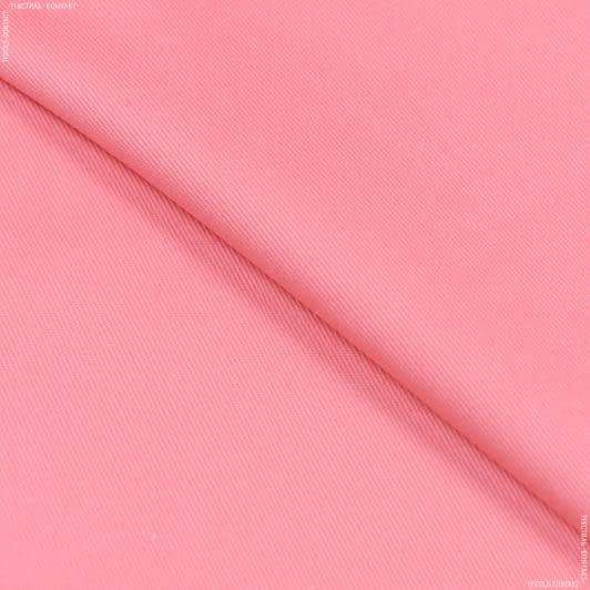 Тканини котон, джинс - Котон твіл хеві рожево-помаранчевий
