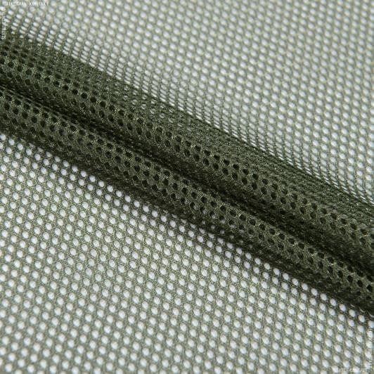 Ткани для спортивной одежды - Сетка трикотажная ЗСУ темное хаки
