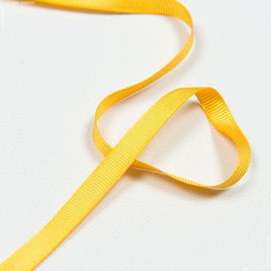 Тканини тасьма - Репсова стрічка Грогрен /GROGREN жовта 7 мм