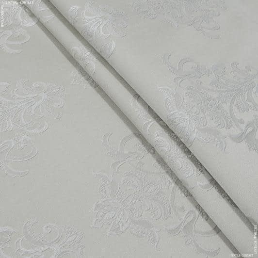 Ткани для римских штор - Портьерная ткань Респект вензель цвет крем -брюле