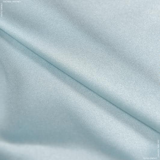 Тканини для хусток та бандан - Атлас шовк натуральний стрейч м'ятно-блакитний
