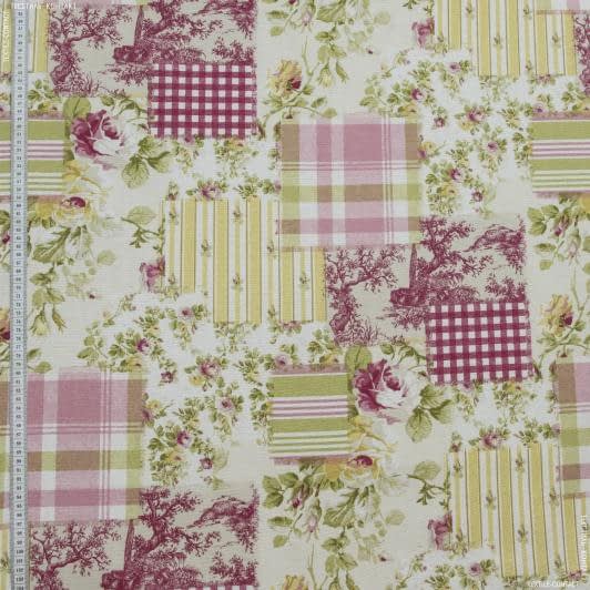 Тканини портьєрні тканини - Декоративна тканина   печворк флорес/patch flores