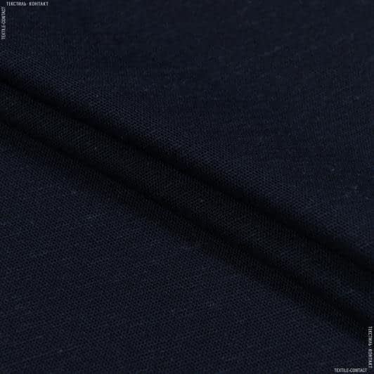 Тканини для чоловічих костюмів - Льон-котон стрейч темно-синій