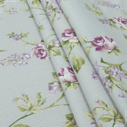Ткани для дома - Декоративная ткань Саймул Бемптон цветы средние лиловые