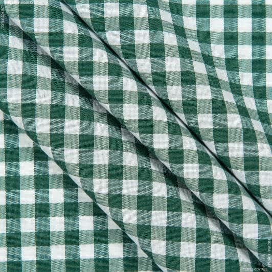 Ткани для банкетных и фуршетных юбок - Ткань скатертная пепита в клетку зеленый
