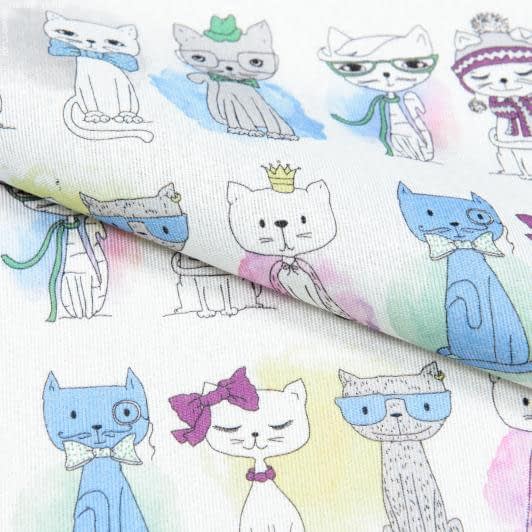Тканини для декору - Декоративна тканина лонета Котики