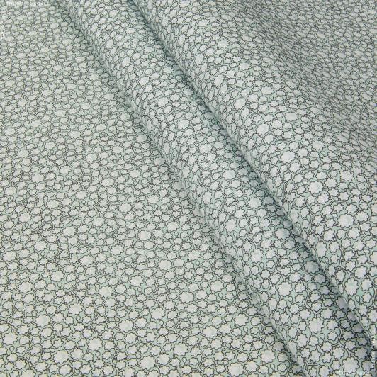 Ткани для декоративных подушек - Экокоттон  агава св.лазурь