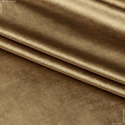 Ткани для декоративных подушек - Велюр Вавилон беж-золото