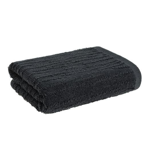 Ткани махровые полотенца - Полотенце махровое "Илария" 50х90  черное