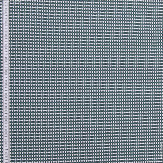 Ткани для декоративных подушек - Экокоттон ромбики т.голубая бирюза
