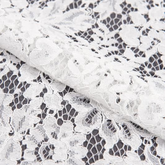 Ткани для блузок - Гипюр с фестоном белый