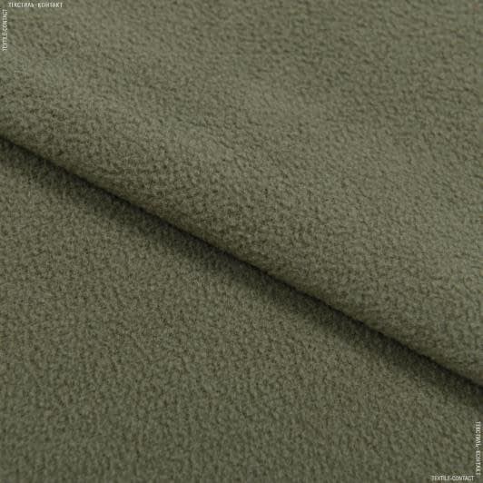 Ткани подкладочная ткань - Флис-135 подкладочный  светлый хаки